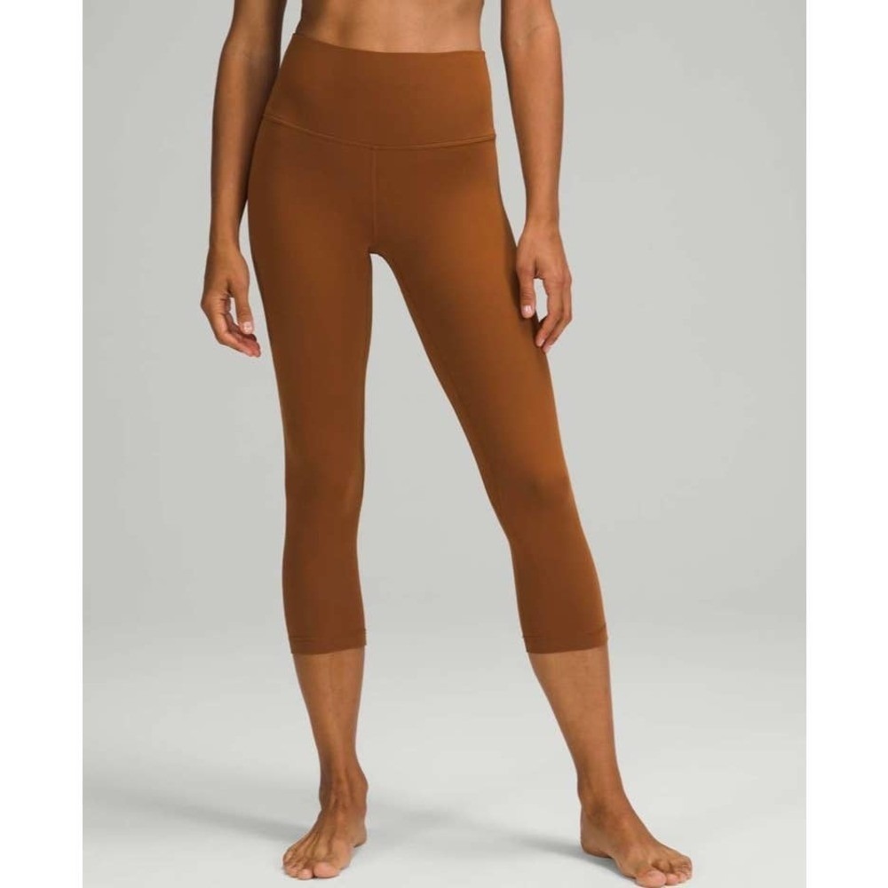 LULULEMON Align High Rise Crop 21" Legging Womens Plus 20 Copper Brown Pant NEW - Picture 14 of 15